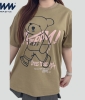 Áo Thun Unisex MIA Style Chính Hãng Màu Nâu, Vải Cotton 2 Chiều Dày Dặn Cao Cấp In 3D
