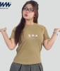 Áo Baby Tee MIA Style Chính Hãng Màu Nâu, Vải Cotton 2 Chiều Dày Dặn Cao Cấp In 3D