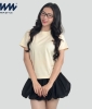 Áo Baby Tee MIA Style Chính Hãng Màu Be, Vải Cotton 2 Chiều Dày Dặn Cao Cấp In 3D